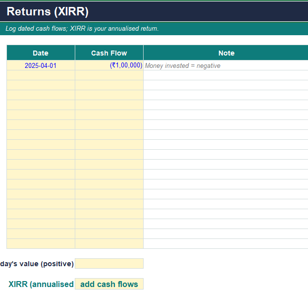 Investment Portfolio Tracker — Stocks + Mutual Funds (India) — 2