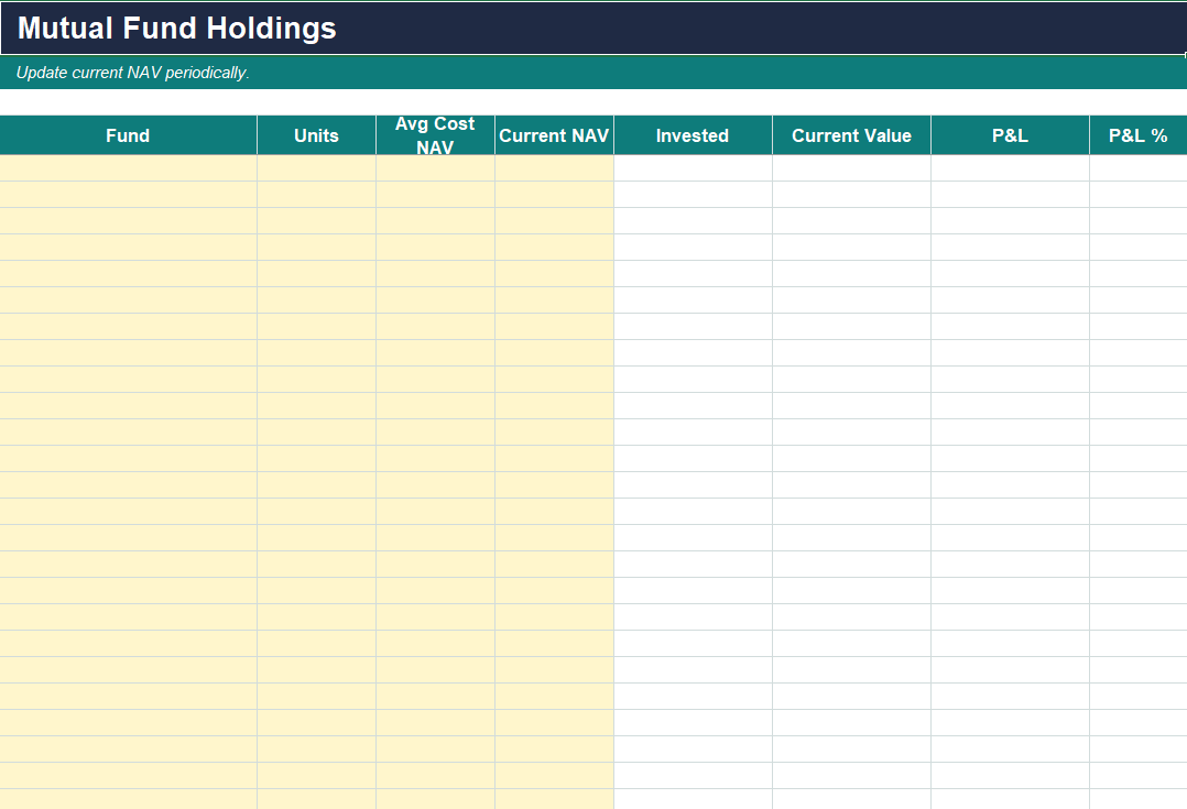 Investment Portfolio Tracker — Stocks + Mutual Funds (India) — 4